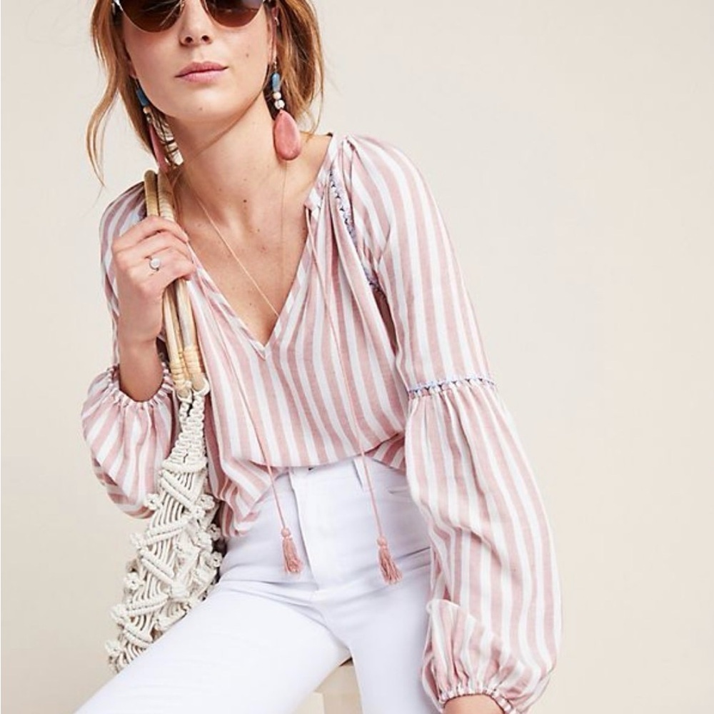 Paige Jovannie Blouse Size Large
